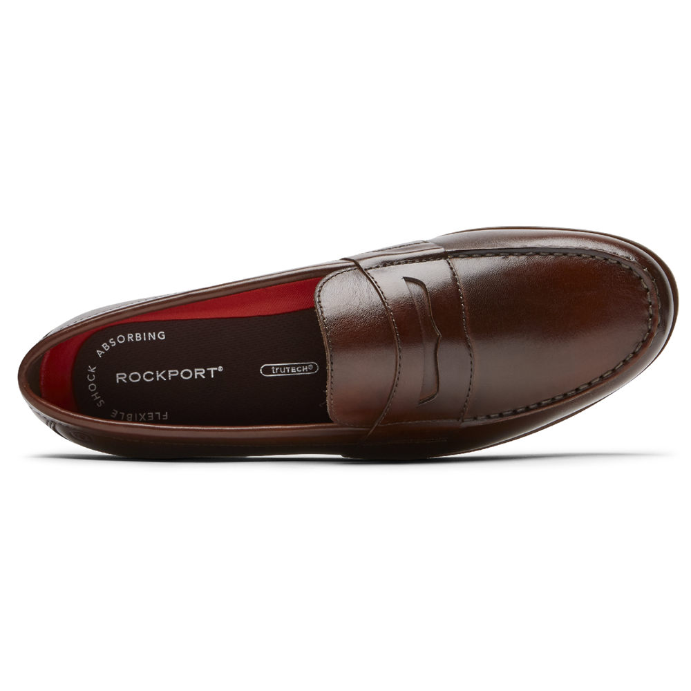 Rockport Mens Loafers Brown - Classic Lite 2 Penny - UK 724-MYZVWK